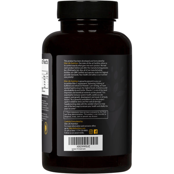 Elite-C - 1000mg Advanced Vitamin C Formula For Optimal Health & Performance