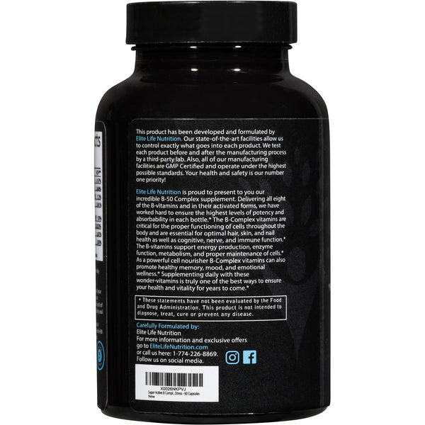 Super Active B Complex - Pure B-50 Complex Vitamins