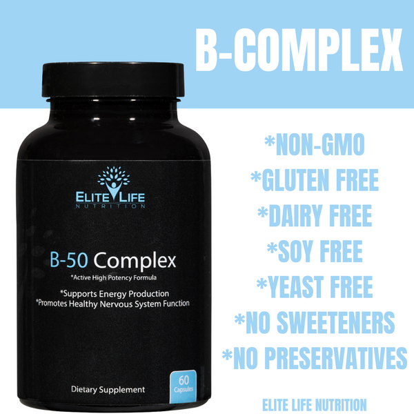 Super Active B Complex - Pure B-50 Complex Vitamins