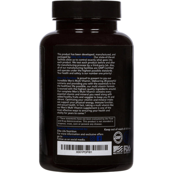 Men's Multi Vitamin - 28 Powerful Nutrients, Vitamins, and Minerals