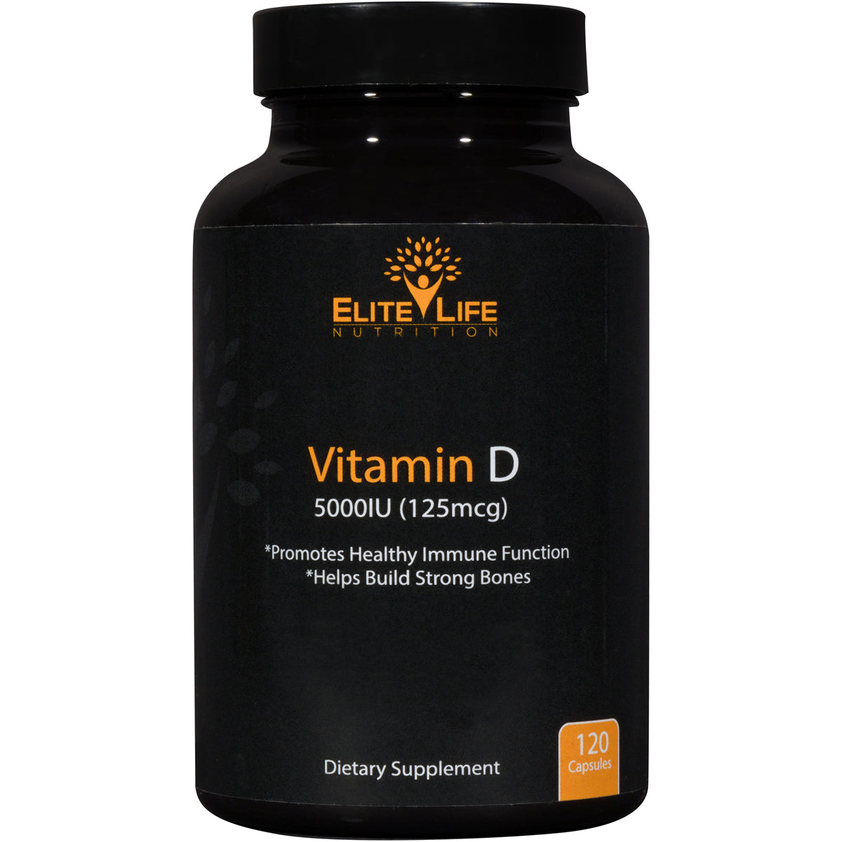 Vitamin D - 5000IU (125mcg) - Pure, Bioavailable Vitamin For Peak Health